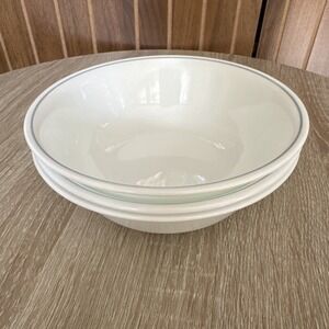 Vintage Corelle Grey Stripe Soup Cereal Bowl Set of 3